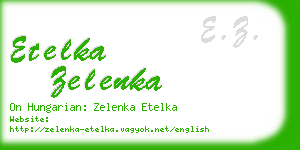 etelka zelenka business card